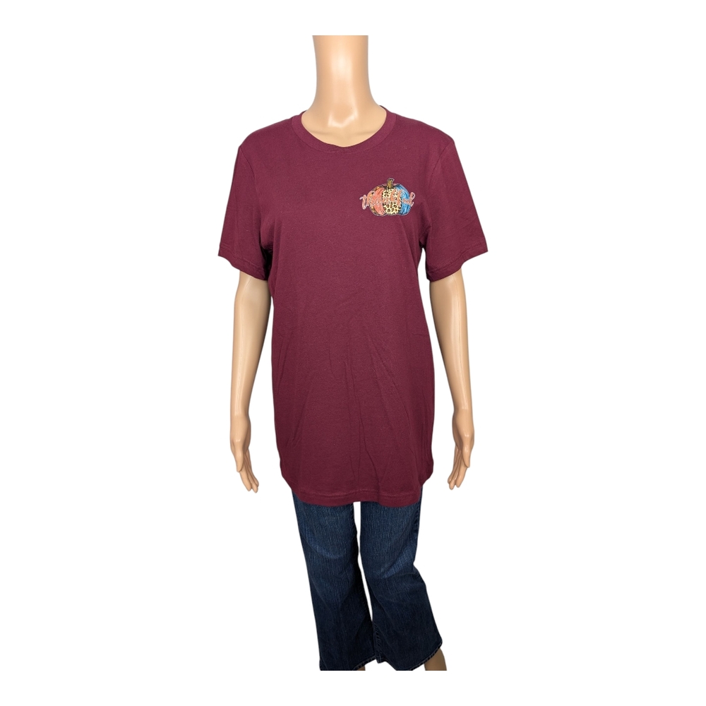 Bella Canvas Thankful Fall Graphic T-Shirt M